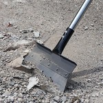 Topika - Adjustable Garden Shovel & Scraper 134CM Steel Handle Weeding Tool