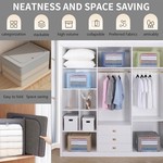 Topika - Storage Boxes for Clothes,Foldable Closet Storage w/ Clear Window