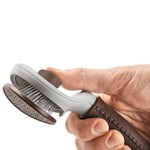 TopikaPet - Dog Grooming Sticker Brush with Snap Fastener, Rubberized Grip