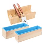 Topika - 7 In 1 Soap Box Kit, Silicone Wooden Soap Molds, Soap Loaf Mould