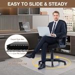 Topika Clear Chair Mat With Lip, 90x120cm Floor Protector for Desk Chairs