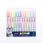 ZEYAR 12-Colour Dual Tip Highlighters - 6 Mild Macaron & 6 Candy Colours