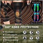 Topika - Copper Knee Brace with Straps for Men & Women, 2 Pack