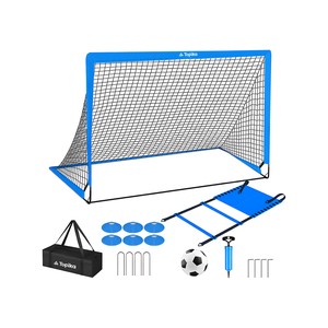 Topika Fold-Up Portable Kids Soccer Goal Set Soccer Nets for Training ,1.8m