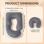 Topika Pregnancy Pillows for Sleeping G-Shaped Full Body Pillow 150cm