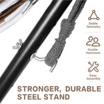 Topika - Double Hammock with Steel Stand, Heavy Duty, 204kg Capacity