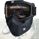 Topika - Tactical Mask, Airsoft Paintball Mask with Detachable Goggles
