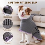 Topika Dog Bath Robe & Microfiber Drying Towel, Adjustable Hips, 3 Size