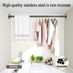 Topika High-Quality Stainless Steel Curtain Rod and Shower Rod, Retractable