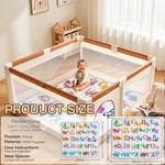 Topika Baby Play Mat, 3cm Soft Non-Slip Washable Crawling Mat