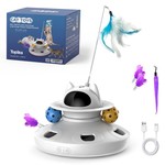 Topika Cat Laser Toy Auto Rotating Feather Ball Interactive Toy