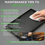 Topika Cast Iron Non-stick Grill Pan No Need For Butter Or Oil Double Sided