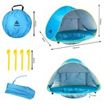 Topika Baby Beach Tent Pop Up with Pool, UPF50+ Portable Sun Shelter