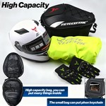 Motocentric Motorcycle Tail Bag, Helmet Backpack Motorcycle Rear Seat Bag