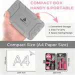 Topika 24 Pcs Household Tool Kit Set - Compact Hand Tool Box for Home DIY