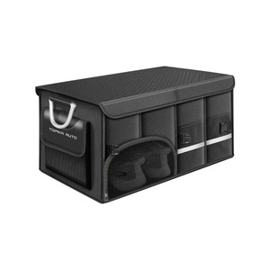 TopikaAuto - 1680D Car Boot Trunk Organizer with Lid & Shoe Storage Box