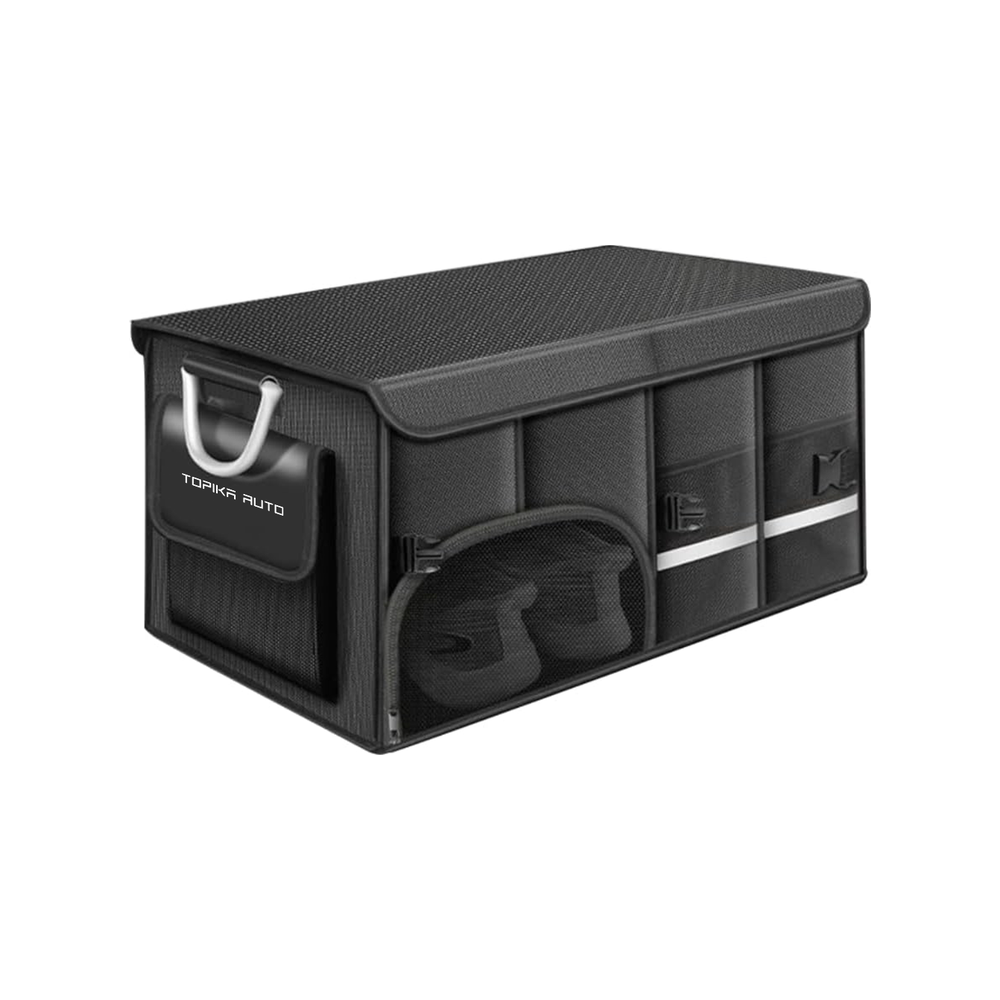 TopikaAuto - 1680D Car Boot Trunk Organizer with Lid & Shoe Storage Box TopikaAuto - 1680D Car Boot Trunk Organizer with Lid & Shoe Storage Box