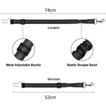 Topika 2 x Retractable Dog Car Seat Belts with Dog Bowl, Shock Absorbing