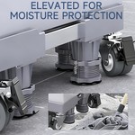 Topika Washing Machine Stand with Wheels, Adjustable Multi Functional Base