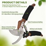 Topika - Garden Pruning Shears, Heavy Duty Stainless Steel Hand Clippers