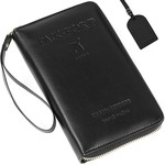 Topika Travel Passport Holder with Zipper, RFID Passport Wallet for unisex