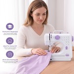 Topika 12-Stitch Mini Sewing Machine with 42pc Thread Kit for Beginners
