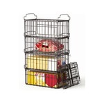 Topika - Chest Freezer Baskets, Foldable Organiser Bins with Handles