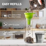 Topika Salt And Pepper Grinder Set, Seasoning Bottle Glass for Cooking 2pcs
