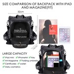 Topika - Leather Backpacks for Ladies, Shoulder Satchel Bag with Anti-Theft