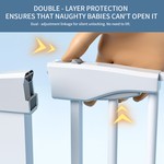 No-Damage Install Wide Walk-Through Baby/Pet Gate, Auto-Close