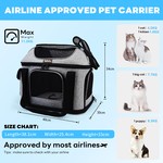 Topika Airline Approved Pet Carrier, Soft-Sided Expandable Travel Bag