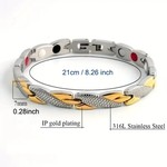 Magnetic Therapy Wellness Healing Stainless Steel Bracelet - FDJB1
