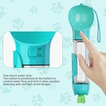 Topika 3-in-1 Dog Water Bottle with Food Bowl & Poop Shovel