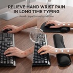 Topika - Ergonomic Mouse Pad with Keyboard Wrist Rest Support Set