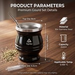 Topika - Yerba Mate Cup Set with Bombilla Straw & Cleaning Brush