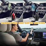 Topika Car Phone Mount Adjustable Mobile Phone Car Holder 2 In 1 Cup Holder