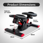 Topika Twist Stepper Machine with Resistance Bands, Mini Home Gym Stepper