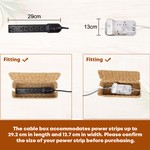 Topika-Cord Organiser Box Rattan Style Cable Management Box for Desk & Home