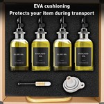 Topika Oil Vinegar Dispenser Set 2/4pcs Glass Bottles with Auto-Open Spouts
