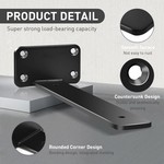 Topika Floating Shelf Bracket Heavy Duty Metal L Brackets for Shelf Support