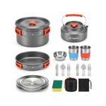 Topika Larger 21pcs Camping Cookware Set for 2, Outdoor Cooking & Picnics