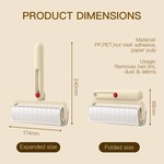 Topika Pet Hair Remover,16cm Wide Foldable Lint Roller Brush