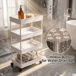 Topika - Movable Multipurpose Storage Trolley, 4-Tier Kitchen Storage Rack