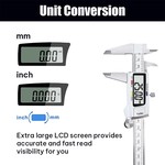 Topika Stainless Steel Digital Caliper, 150mm Vernier Micrometer with LCD