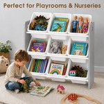 Topika Toy Storage Organiser 3-Tier 9 Bins Kids Toy Rack for Playroom