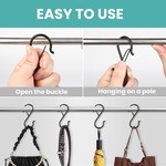 Topika 16-Piece S Hooks for Hanging w/ Safe Buckle.