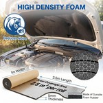 Topika Car Sound Proofing Sheet, Vehicle Soundproof Foil Foam Mat 250x100cm