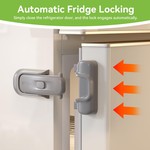 Topika Refrigerator Door Lock 2 piece Mini Automatic Refrigerator Lock