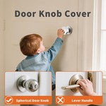 Topika Child Safety Door Knob Covers (4-Pack) Baby Proof Lock System
