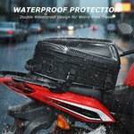 Motocentric Hard Shell Motorcycle Backpack, Waterproof Motorcycle Tail Bag